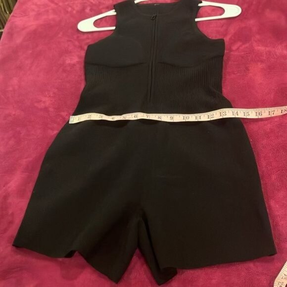 Lululemon Tight-Fit Knit Bodysuit One Piece Romper Contouring Black Size S - Picture 9 of 10